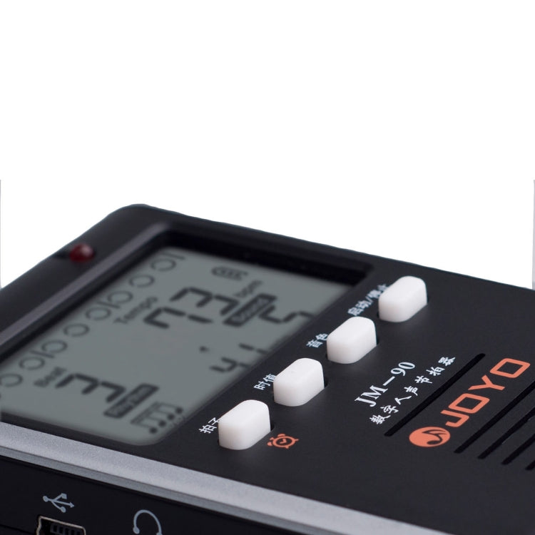 JOYO JM-90 Mini Portable Rechargeable Clip-on LED Indicator Electronic Digital Metronome Tone Generator Tuner for Guitar Violin Ukulele(Black)