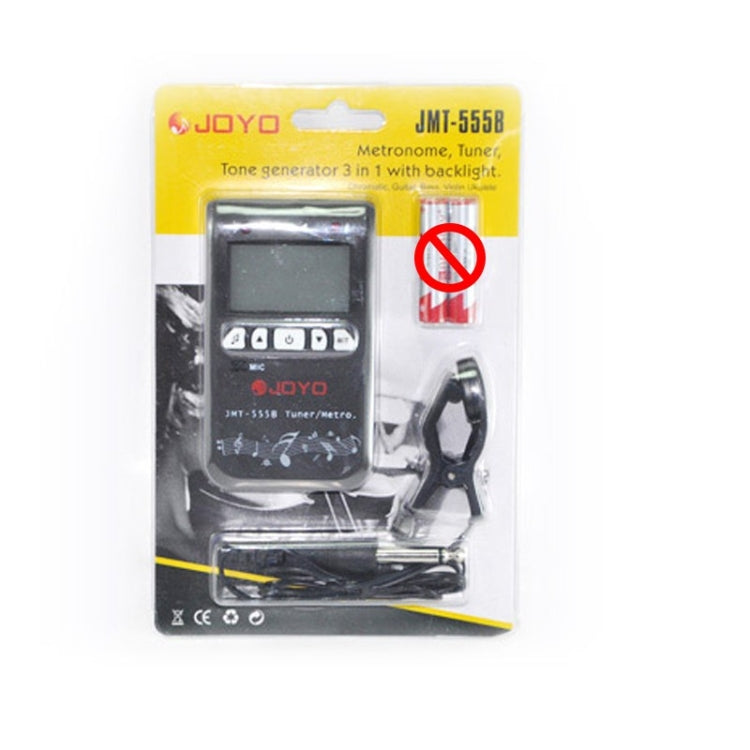JOYO JMT-555B Metronome Tuner Chromatic Digital LCD Backlight with Tone Generator 3 in 1 Kit for Guitar Violin Ukulele (Black)