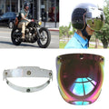 Soman Motorcycle Bubble Visor Open Face Helmet Visor Helmet Windshield Shield with Transparent Frame(Colour)