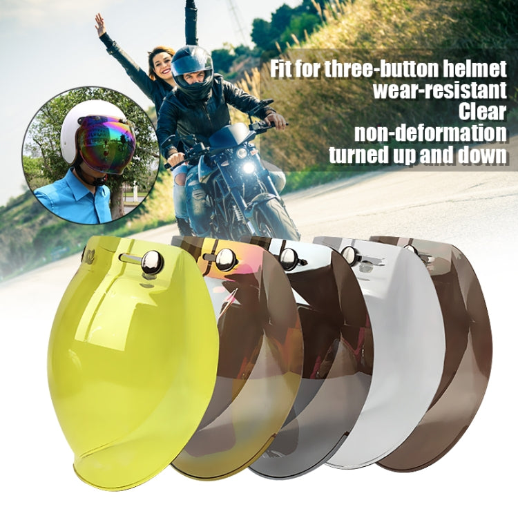 Soman Motorcycle Bubble Visor Open Face Helmet Visor Helmet Windshield Shield with Transparent Frame(Colour)