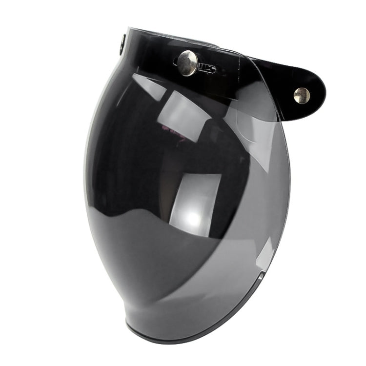 Soman Motorcycle Bubble Visor Open Face Helmet Visor Helmet Windshield Shield with Transparent Frame(Light Smoke)