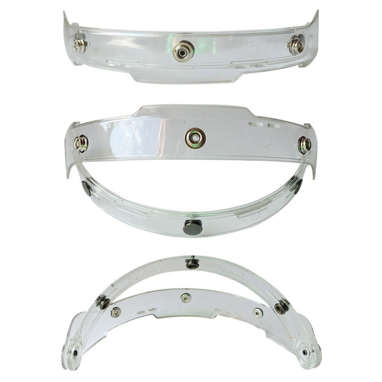 Soman Motorcycle Bubble Visor Open Face Helmet Visor Helmet Windshield Shield with Transparent Frame(Light Smoke)