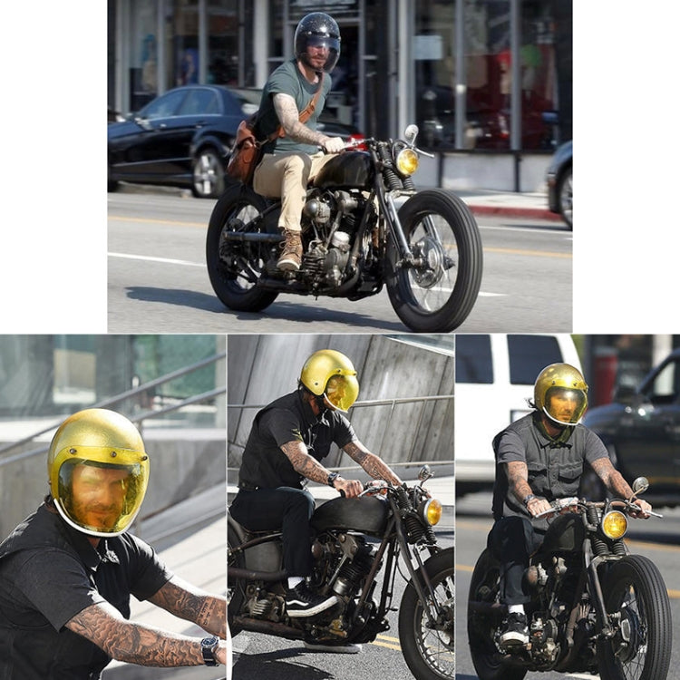 Soman Motorcycle Bubble Visor Open Face Helmet Visor Helmet Windshield Shield with Transparent Frame(Light Smoke)