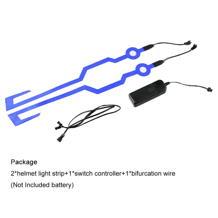 MB-MHL002 Motorcycle Modification Accessories Universal Pasteable Helmet Light Strip(Blue)