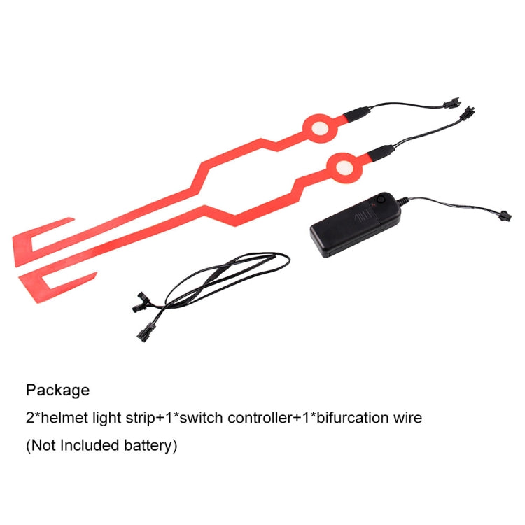 MB-MHL002 Motorcycle Modification Accessories Universal Pasteable Helmet Light Strip(Red)