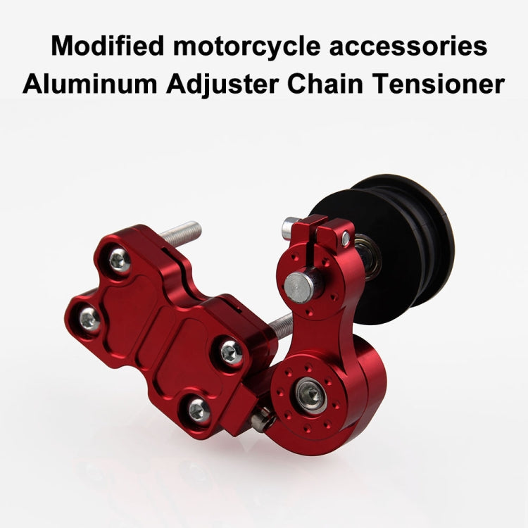 HC154 Motorcycle Modified Accessories Universal Aluminum Alloy Chain Adjuster(Black)