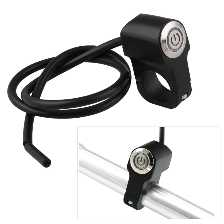 MB-BS001-R Motorcycle Motorcycle Switches 22mm Handlebar Mount Switch Headlight Hazard Brake Light Power Switch with Indicator Light (Red Light)