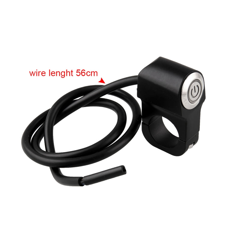 MB-BS001-R Motorcycle Motorcycle Switches 22mm Handlebar Mount Switch Headlight Hazard Brake Light Power Switch with Indicator Light (Red Light)