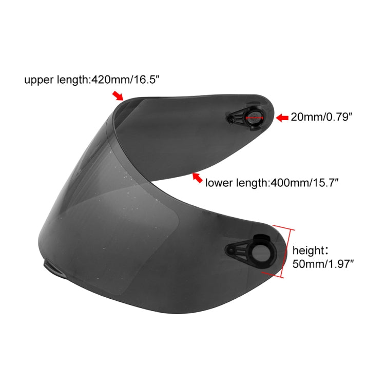 MB-MHL001 Motorcycle Helmet Shield Glasses Helmet Lens Full Face Visor Helmet Visor for AGV K3-SV K5(Dark Smoke)