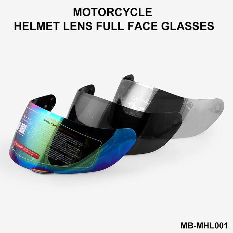 MB-MHL001 Motorcycle Helmet Shield Glasses Helmet Lens Full Face Visor Helmet Visor for AGV K3-SV K5(Dark Smoke)