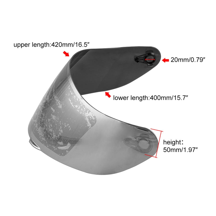 MB-MHL001 Motorcycle Helmet Shield Glasses Helmet Lens Full Face Visor Helmet Visor for AGV K3-SV K5(Silver)