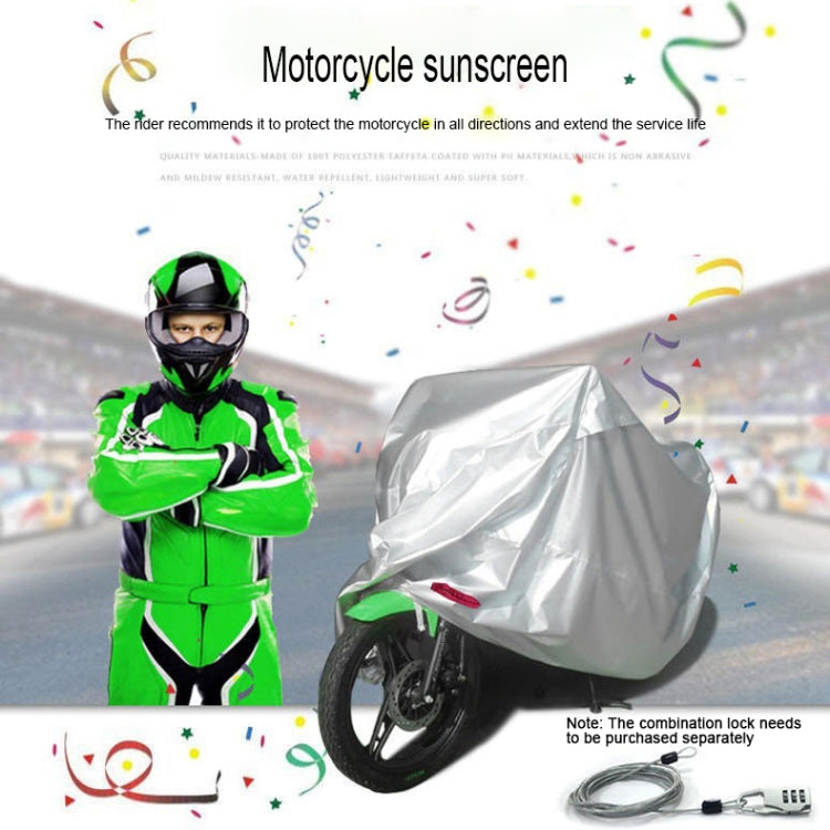 210D Oxford Cloth Motorcycle Electric Car Rainproof Dust-proof Cover, Size: L (Black Silver)