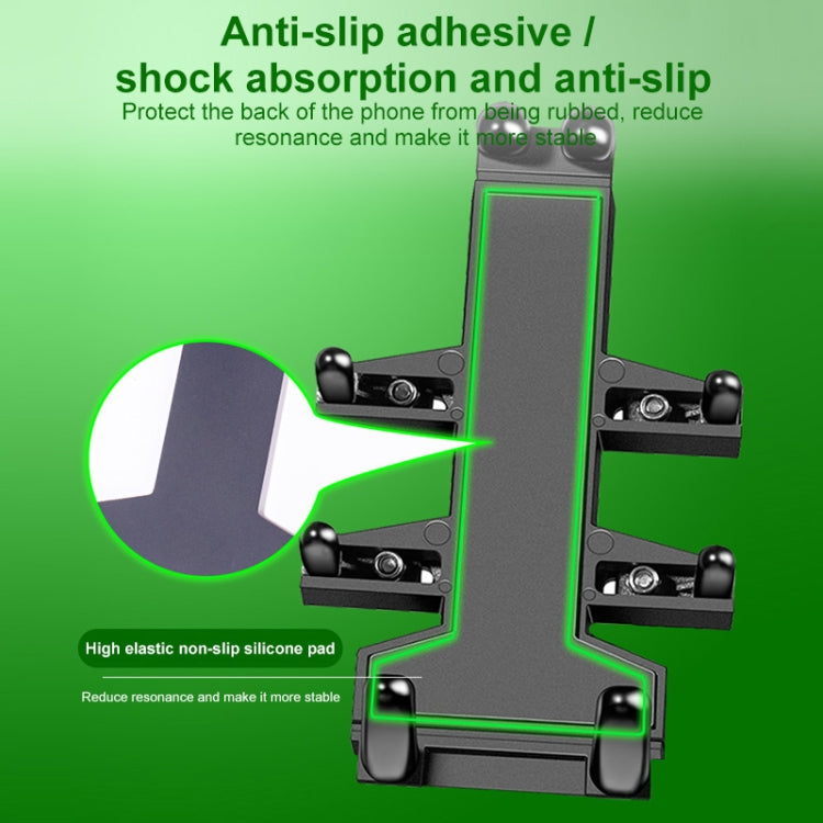 U-shaped Bolt Ball-Head Motorcycle Handlebar Multi-function Eight-jaw Aluminum Phone Navigation Holder Bracket, Width of Phone: 6.5-10.2cm  