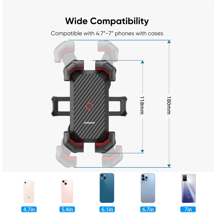 JOYROOM JR-ZS288 Motorcycle Mobile Phone Mount Holder (Black)