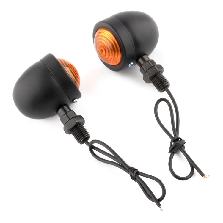 1 Pair KC801 12V Modified Universal Motorcycle LED Turn Signal (Black)
