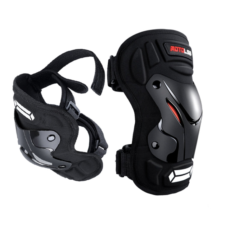 Motolsg 2 in 1 Elbow Pads Outdoor Sports Hiking Ski Motorcycle Bicycle Riding Protective Gear with Reflective Strip (Black)