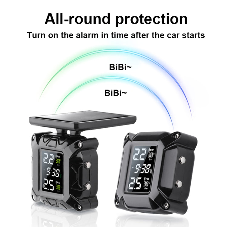 M4 Anti-vibration Motorcycles Tire Pressure Monitor with Anti-theft Screw Holder