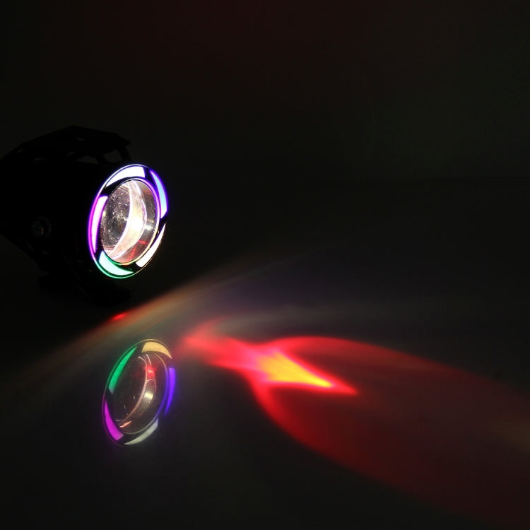 U7 10W 1000LM LED Waterproof IP67 Headlamp Light with Angel Eyes Light for Motorcycle / SUV, DC 12V