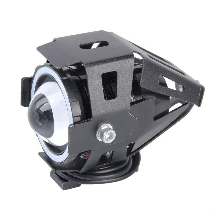 U7 10W 1000LM LED Life Waterproof Headlamp Light with Angel Eyes Light for Motorcycle / SUV, DC 12V(Blue Light)