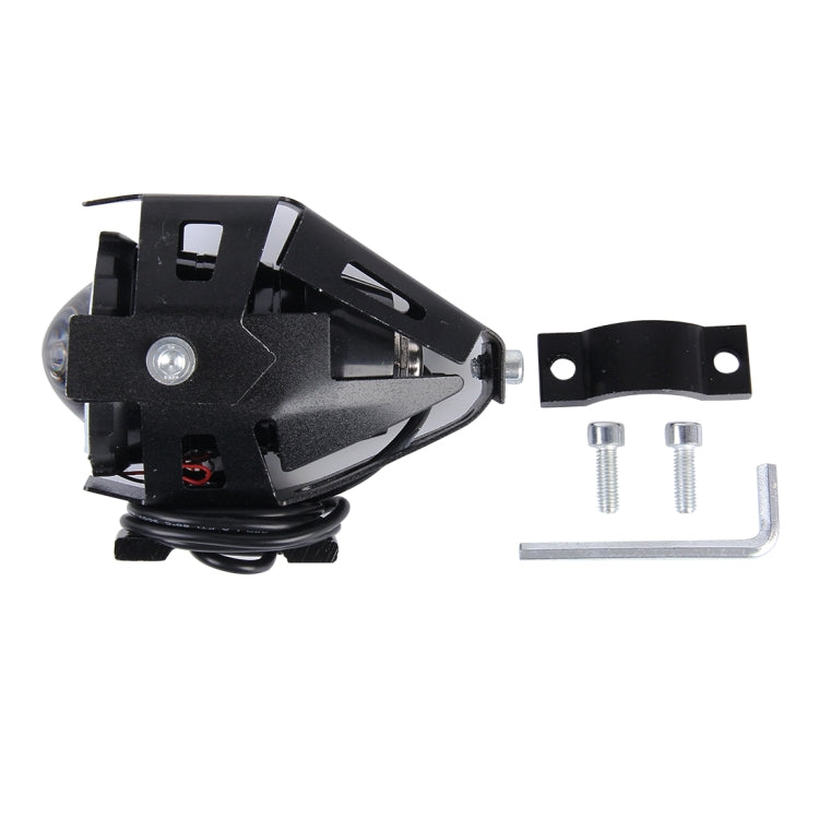 U7 10W 1000LM LED Life Waterproof Headlamp Light with Angel Eyes Light for Motorcycle / SUV, DC 12V(Blue Light)