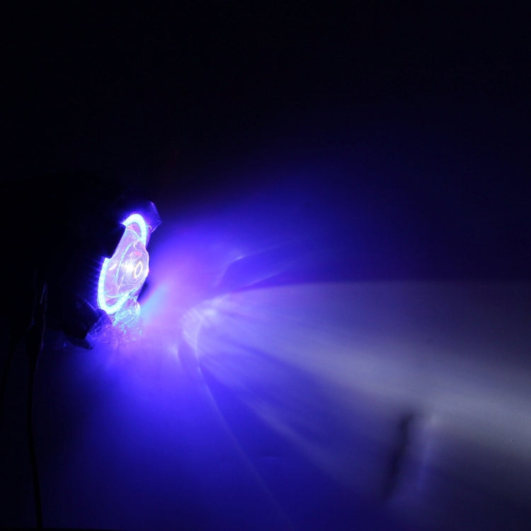 U7 10W 1000LM LED Life Waterproof Headlamp Light with Angel Eyes Light for Motorcycle / SUV, DC 12V(Blue Light)