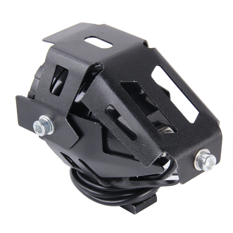 U7 10W 1000LM LED Life Waterproof Headlamp Light with Angel Eyes Light for Motorcycle / SUV, DC 12V(Red Light)