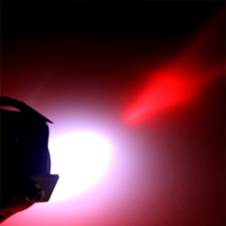 U7 10W 1000LM LED Life Waterproof Headlamp Light with Angel Eyes Light for Motorcycle / SUV, DC 12V(Red Light)