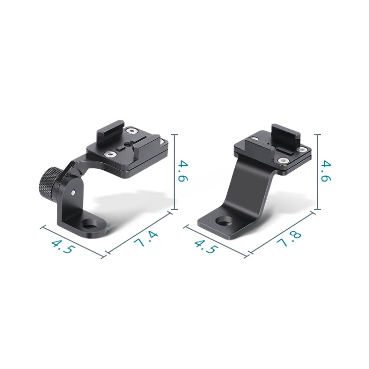 RUIGPRO Motorcycle Handlebar Alloy Phone Bracket for GoPro, Insta360, DJI and Other Action Cameras(Silver)