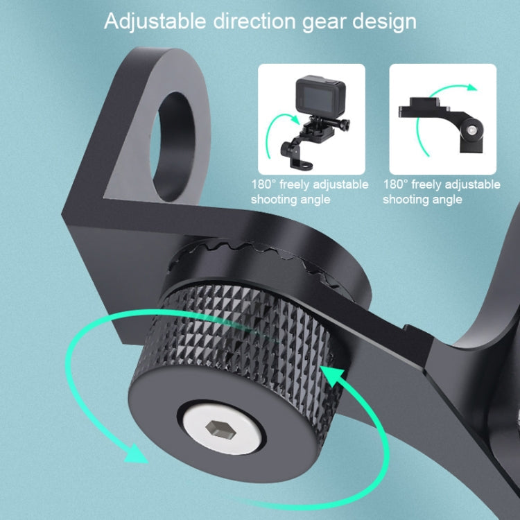 RUIGPRO Motorcycle Handlebar Alloy Phone Bracket for GoPro, Insta360, DJI and Other Action Cameras(Silver)