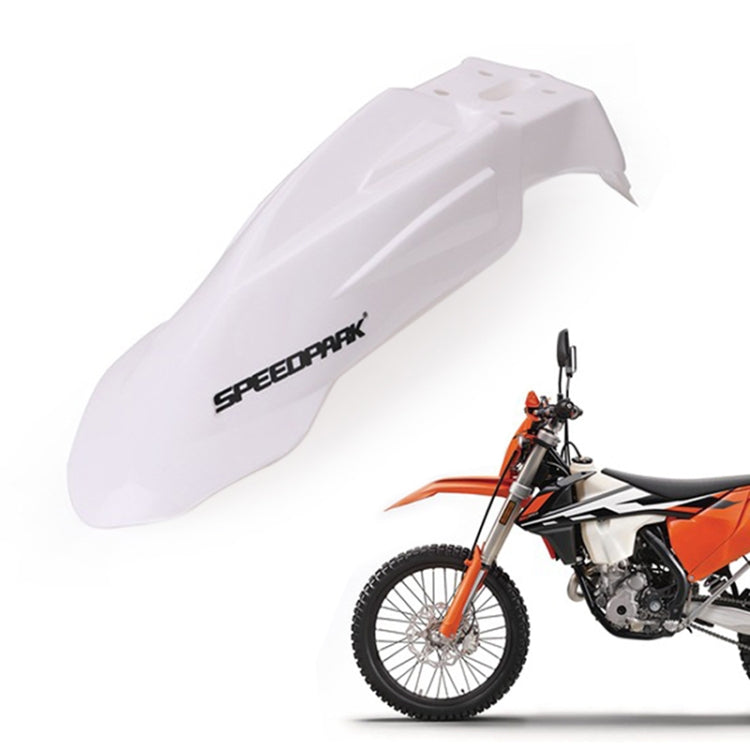Speedpark Motorcycle Modified Front Wheel Fender Dustproof  Splash Flaps Mudguards for Yamaha / Suzuki / KTM (White)