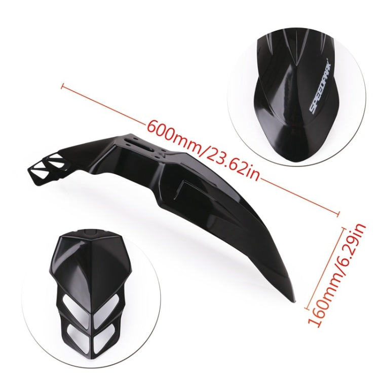 Speedpark Motorcycle Modified Front Wheel Fender Dustproof  Splash Flaps Mudguards for Yamaha / Suzuki / KTM (White)