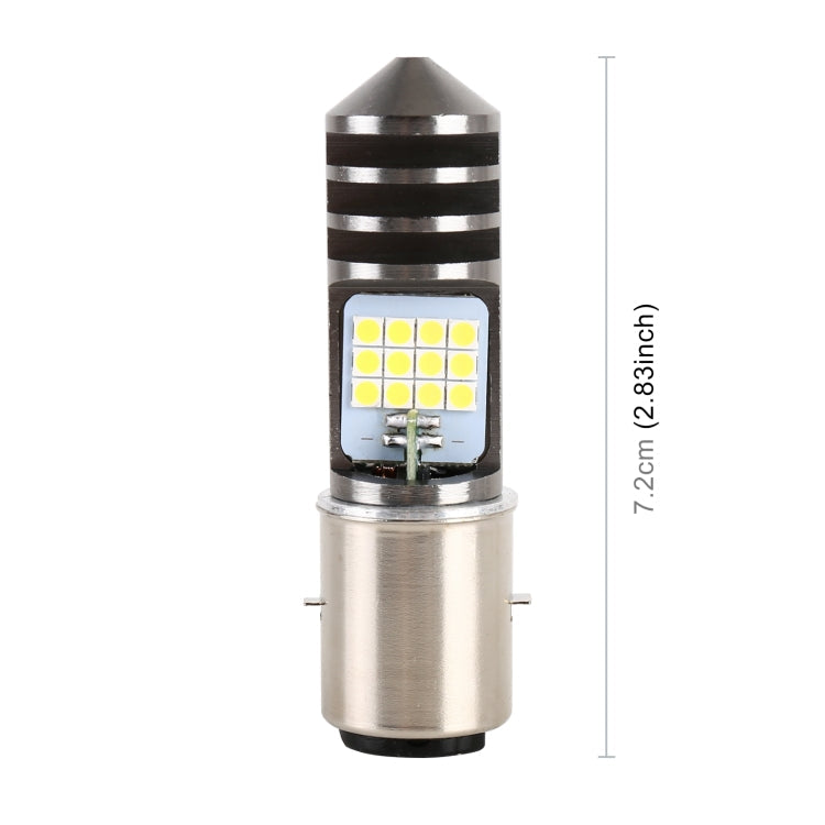 BA20D DC12V / 7.4W Motorcycle LED Headlight with 24LEDs SMD-3030 Lamp Beads (White Light)