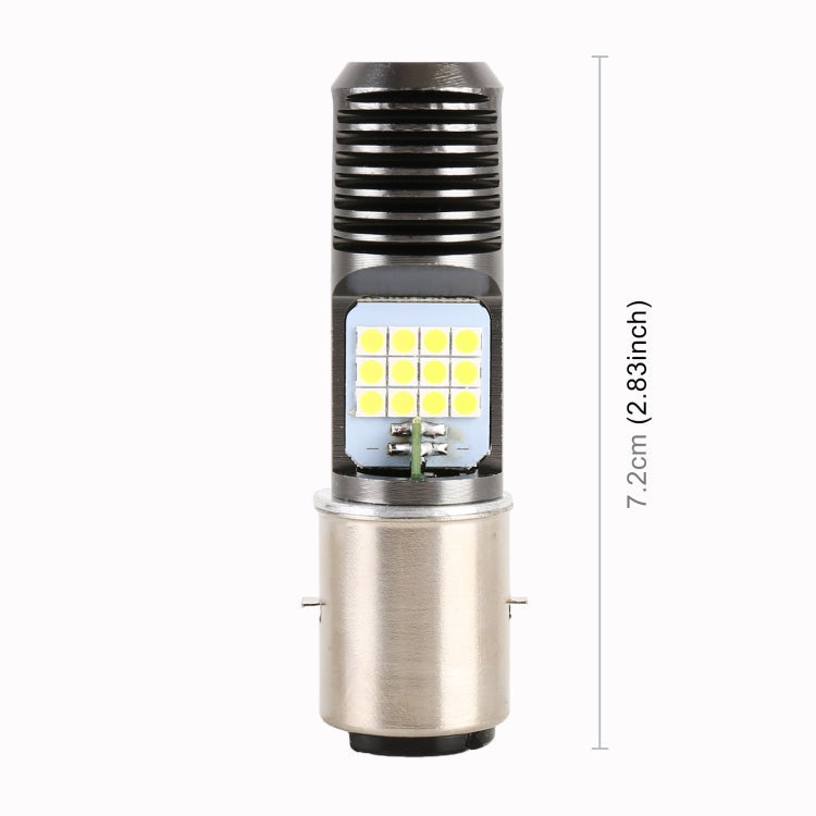 BA20D DC12V / 7.4W Motorcycle LED Headlight with 24LEDs SMD-3030 Lamp Beads (White Light)