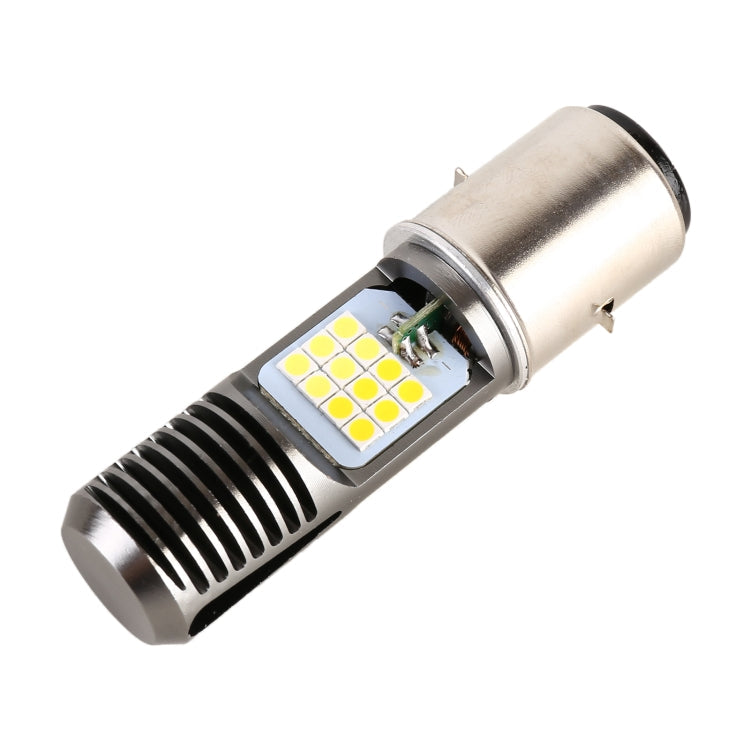 BA20D DC12V / 7.4W Motorcycle LED Headlight with 24LEDs SMD-3030 Lamp Beads (Yellow + White)