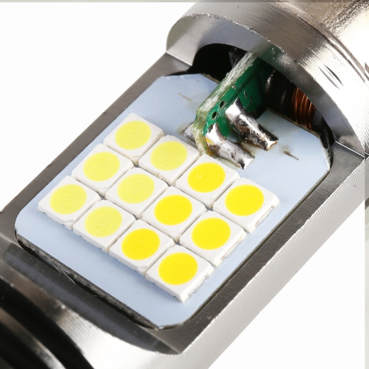 BA20D DC12V / 7.4W Motorcycle LED Headlight with 24LEDs SMD-3030 Lamp Beads (Yellow + White)