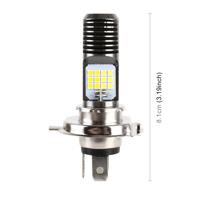 H4 DC12V / 7.4W Motorcycle LED Headlight with 24LEDs SMD-3030 Lamp Beads (Yellow + White)