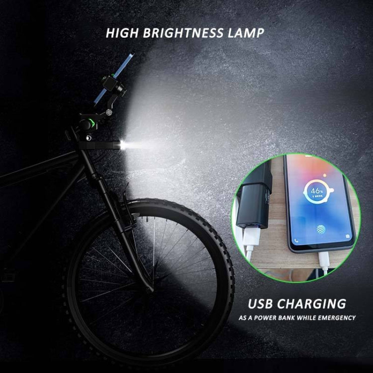 Motorcycle Spherical Compass Phone Holder, Handlebar with Light (Green)