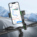 Motorcycle Spherical Compass Phone Holder, Handlebar without Light (Green)