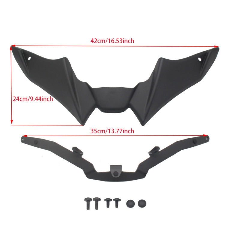 For Yamaha MT-09 2021-2023 Motorcycle Sport Downforce Naked Forntal Spoilers Aerodynamic Wing Deflector (Carbon Fiber Black)