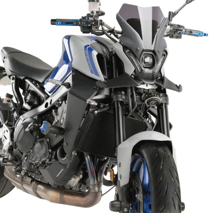 For Yamaha MT-09 2021-2023 Motorcycle Sport Downforce Naked Forntal Spoilers Aerodynamic Wing Deflector (Carbon Fiber Black)