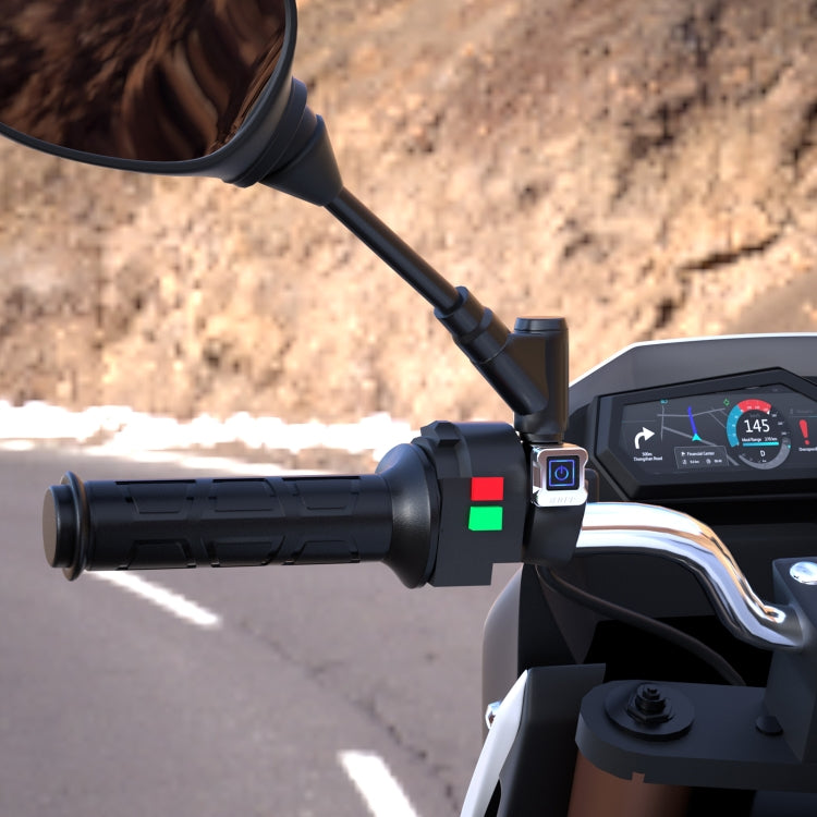 WUPP ZH-983C1 Motorcycle Modified Intelligent Electric Heating Hand Cover Heated Grip Handlebar with Three Gear Temperature Control(Black)
