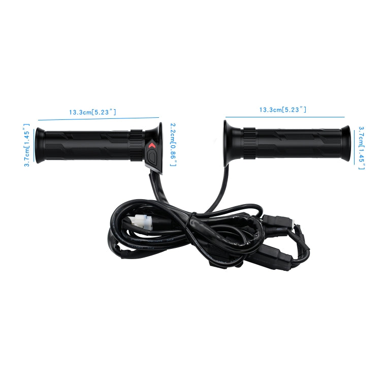 WUPP CS-990A1 Motorcycle Modified Intelligent Electric Heating Hand Cover Heated Grip Handlebar with Five Gear Temperature Control & Five Colors Indicator (Black)