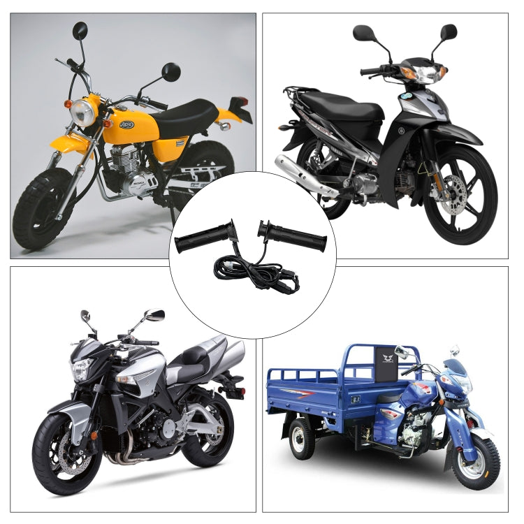 WUPP CS-990A1 Motorcycle Modified Intelligent Electric Heating Hand Cover Heated Grip Handlebar with Five Gear Temperature Control & Five Colors Indicator (Black)