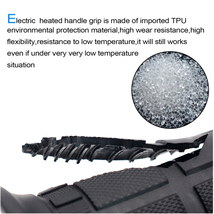 CS-503A1 Motorcycle Modified Electric Heating Hand Cover Heated Grip Handlebar with Digital Voltmeter(Red)