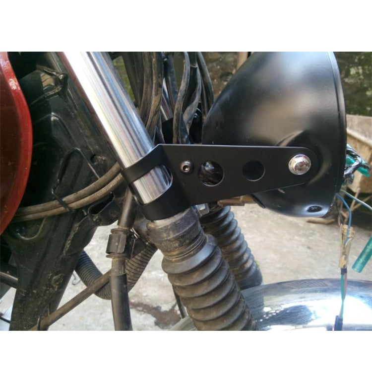 Motorcycle Headlight Holder Modification Accessories, Size:L (Black)