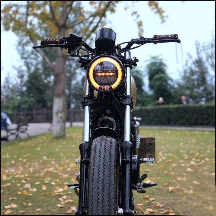 Motorcycle 5.75 inch Harley Headlight Retro Lamp LED Light Modification Accessories (White)