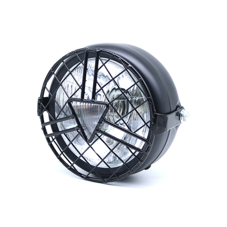 Motorcycle Arrowhead Reticular Retro Lamp LED Headlight Modification Accessories for CG125 / GN125 (White)