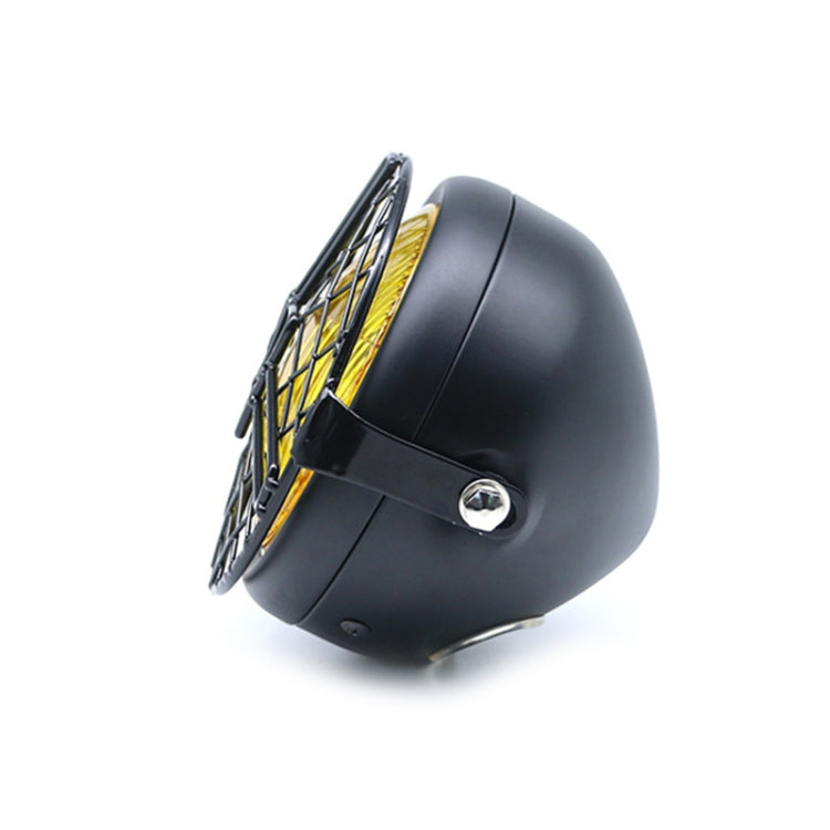 Motorcycle Arrowhead Reticular Retro Lamp LED Headlight Modification Accessories for CG125 / GN125 (Yellow)