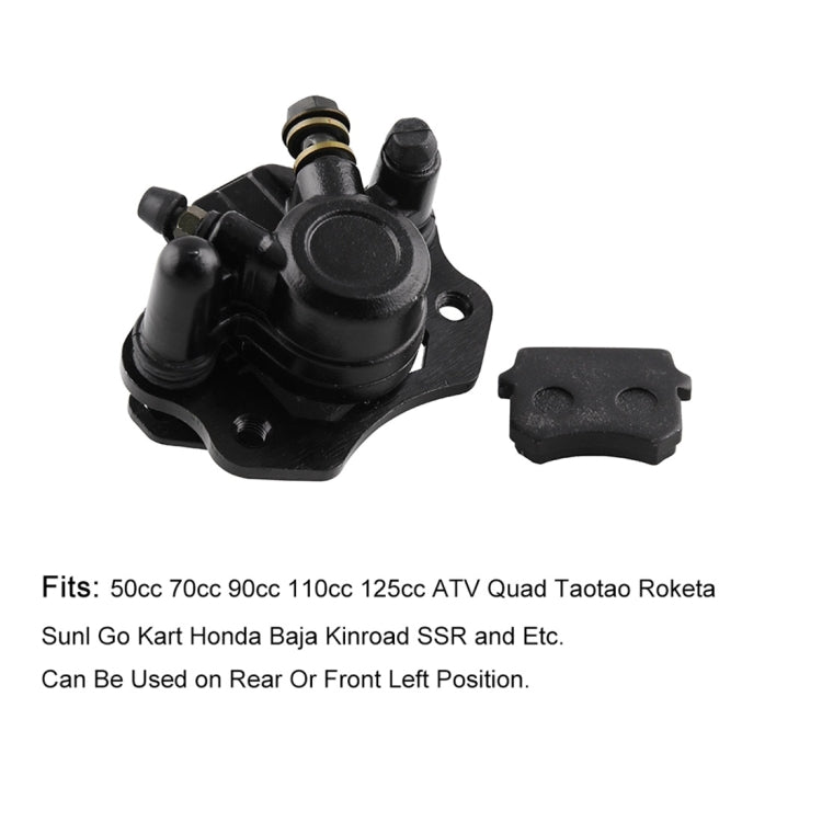 Right Side Modified Rear Brake Caliper for Motocycle / 50CC 70CC 90CC 110CC 125CC 150CC ATV Quad / Taotao Roketa (Black)