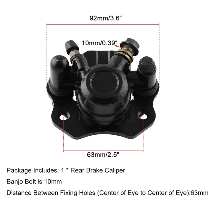 Right Side Modified Rear Brake Caliper for Motocycle / 50CC 70CC 90CC 110CC 125CC 150CC ATV Quad / Taotao Roketa (Black)